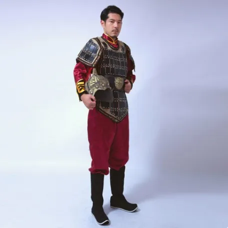 Высококачественный костюм китайского солдата стиль древнего стандарта Мужская