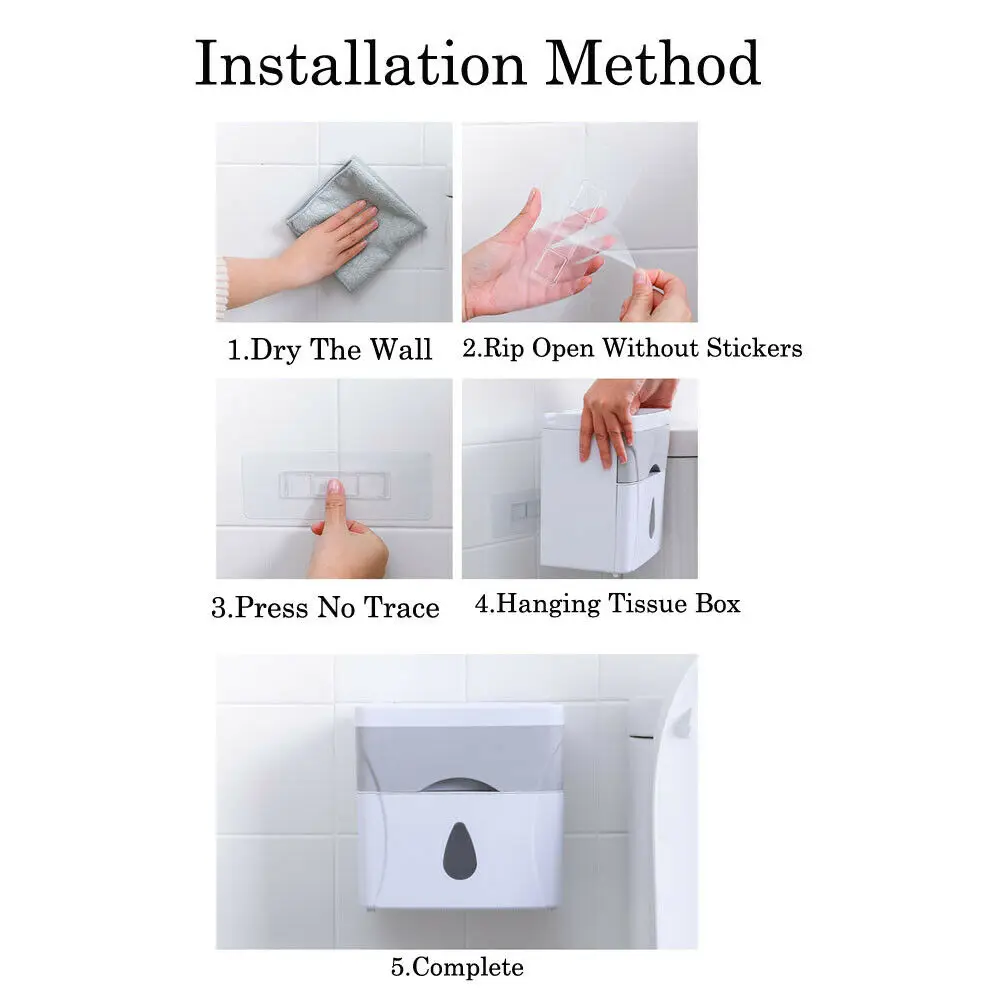 Водонепроницаемый пластиковый держатель для туалетной бумаги настенный ящик