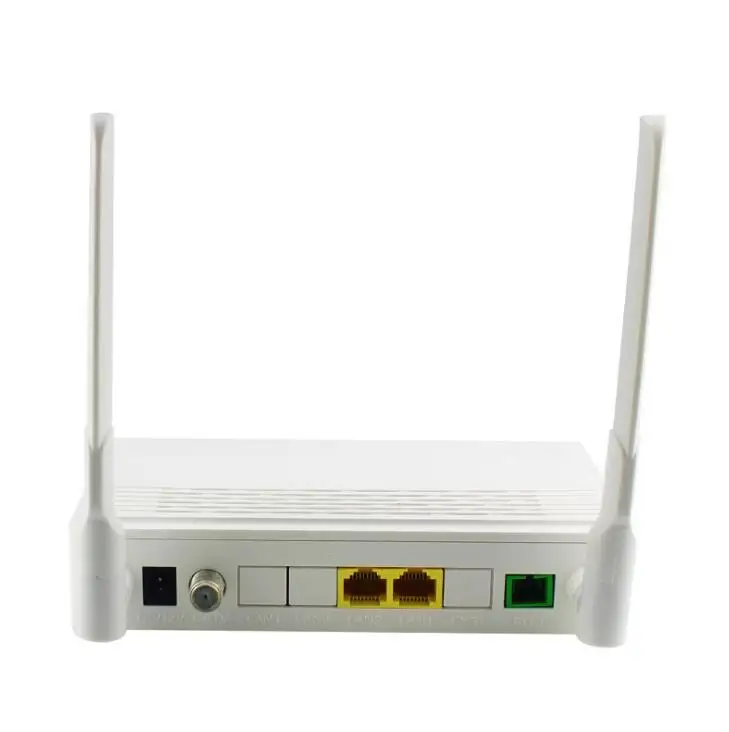 Лучшая цена ont onu 2 prot XPON 1GE + 1FE CATV WIFI с SC APC Green fiber интерфейс английская версия |