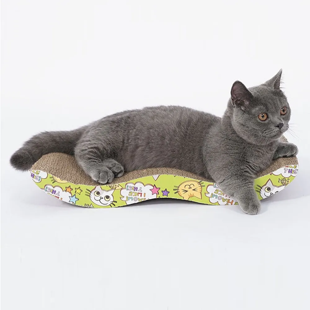 Мультяшный принт игрушки для кошек Когтеточка коврик шлифовальный скребок