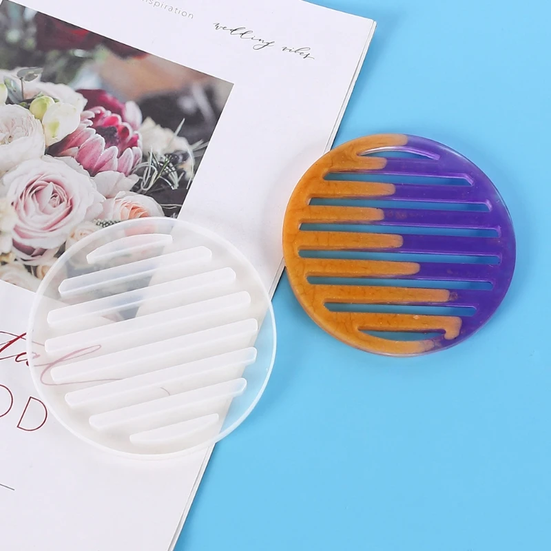 

Silicone Coaster Resin Casting Molds DIY Tea Mat Agate Coaster Epoxy Molds Craft B36D