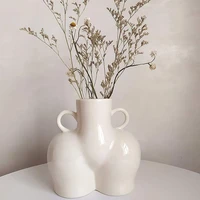 humanoid art ceramic vases with handicraft decoration flower pot for home plant hk3