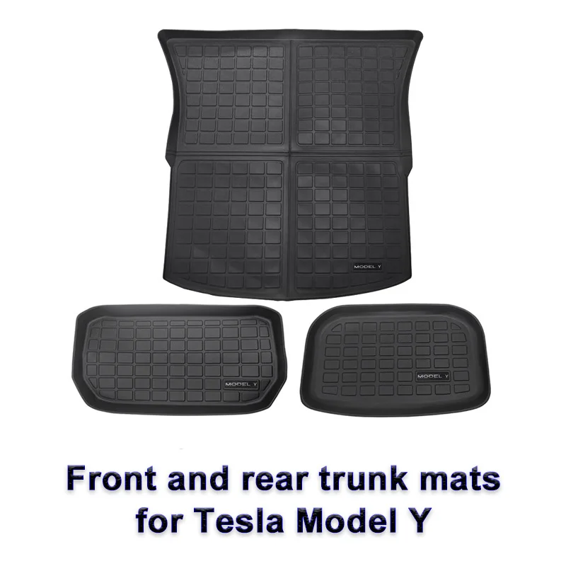 Новинка резиновый коврик для хранения в багажнике Tesla Model Y из ТПЭ передней
