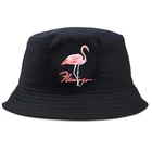 Панама в стиле Харадзюку для мужчин и женщин, модная Панама в стиле кэжуал, однотонная, с фламинго, лето 2021