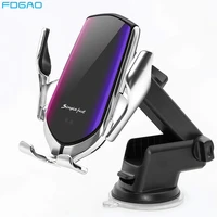 automatic 10w qi car mount wireless charger for iphone 12 pro 11 xs xr x 8 samsung s20 s10 induction fast charging phone holder