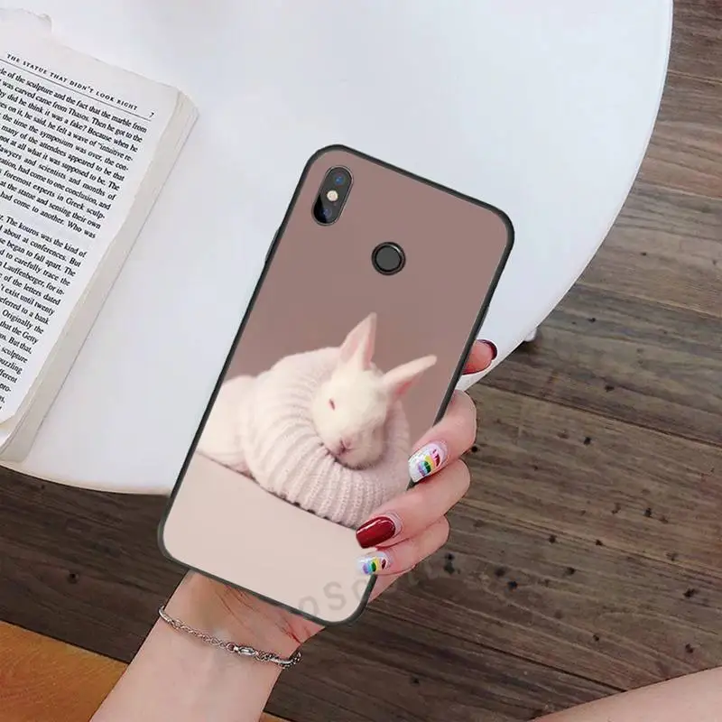 

Rabbit cute cartoon animal Phone Case For Xiaomi Redmi note 7 8 9 t max3 s 10 pro lite Luxury brand shell funda coque