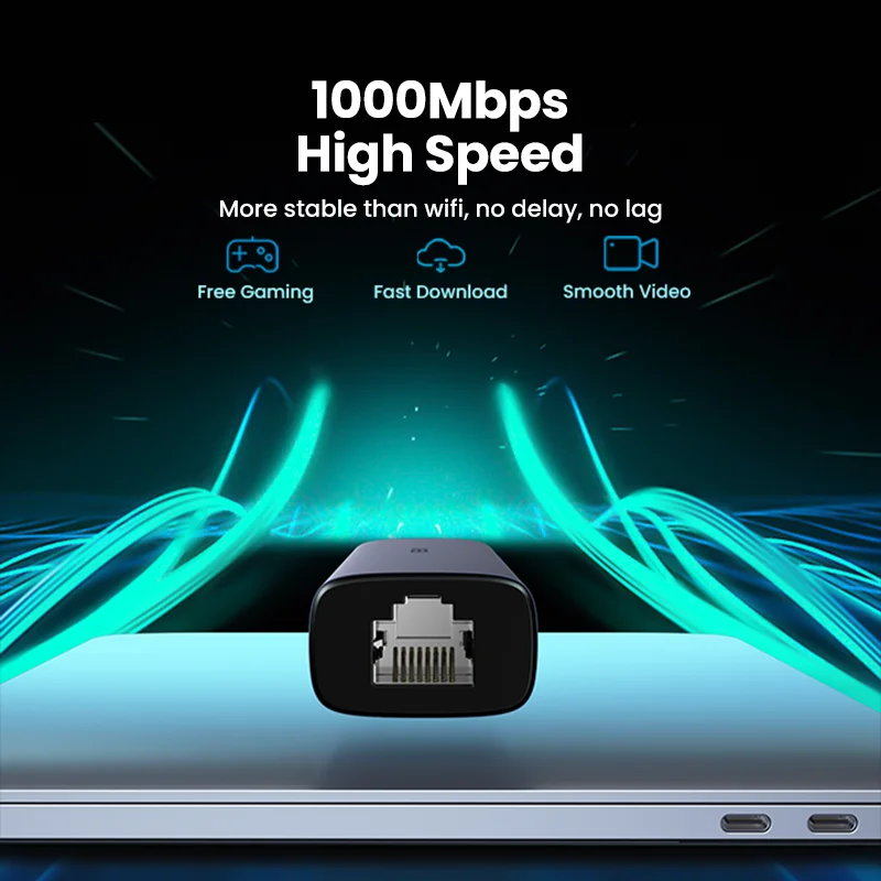UGREEN USB C концентратор 1000 Мбит/с Ethernet USB-C к USB3.0 RJ45 для ноутбука Macbook Аксессуары Type-C
