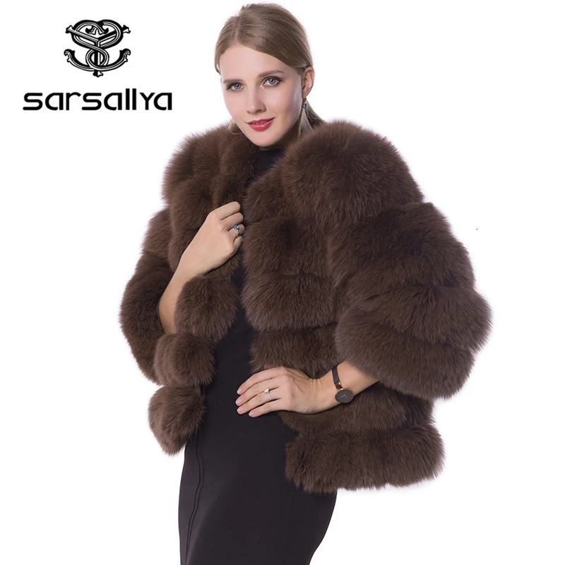 SARSALLYA натуральный мех лисий мех пальто женщин длина 90 см натуральный мех пальто лисий мех куртки жилет норка