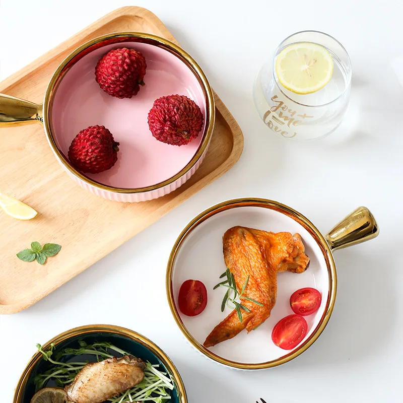 Индивидуальная фруктовая десертная чаша домашняя керамическая изумрудная для