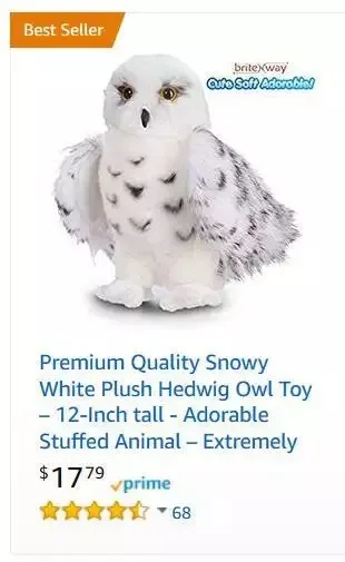 2020 новый мастер Снежная Сова плюшевая игрушка чучело Hedwig Гарри Поттера Новая