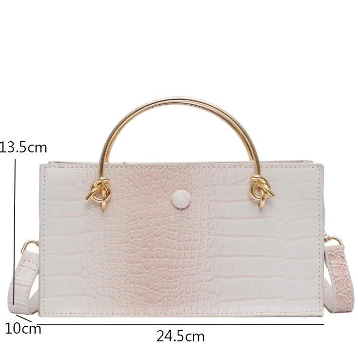 Женская сумка-тоут с металлическим кольцом модная новая качественная кожаная