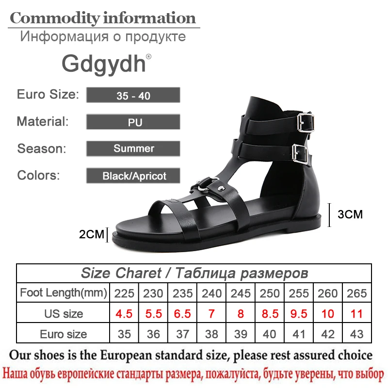 

Gdgydh Ankle Strap Roman Gladiator Sandals Flat For Woman T-strap Hollow Out Retro Punk Shoes Girls Open Toe Summer Sandal Shoes