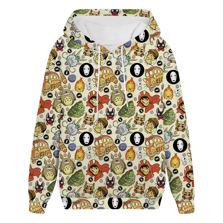 

Толстовки с капюшоном в стиле аниме Мой сосед Тоторо, Женский пуловер с капюшоном, толстовки в стиле Харадзюку, мужские спортивные костюмы, уличная одежда