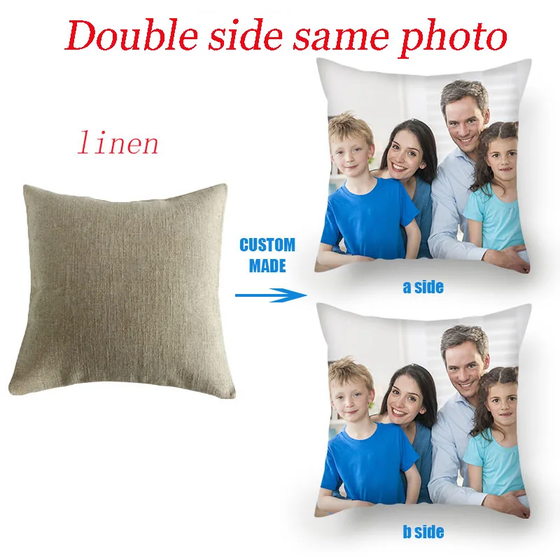 

Fuwatacchi Double-sided Optional Print Your Design Cushion Cover Family Pets Customize Pillowcases Home Decor Throw Pillow Cover