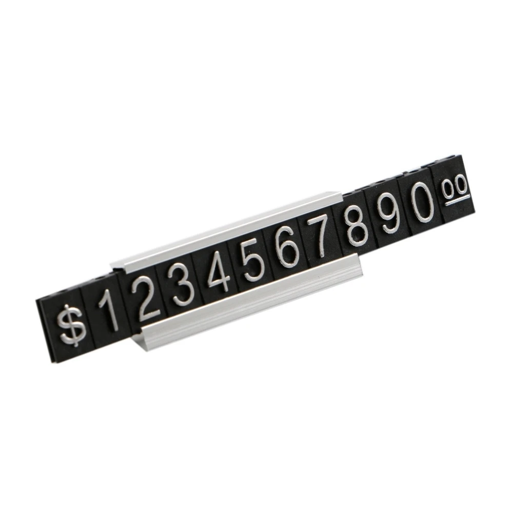 

3d Metal Shelving Adjustable Tag Callouts Display Euro Pound Price Numeral Cubes Assembly Lable Blocks Stick