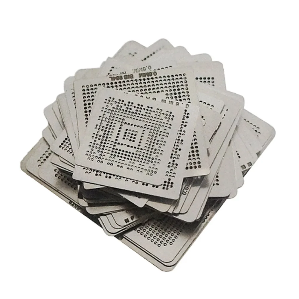 50pcs/lot Direct Heat Bga Reballing Stencil Tample Kit For Laptop Intel Chip | Инструменты