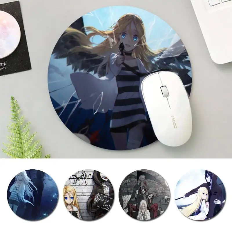 

Pattern Angels Of Death office Mat mouse non-slip pad player pad Round size rubber Gaming mouse Pad office Desk Mat