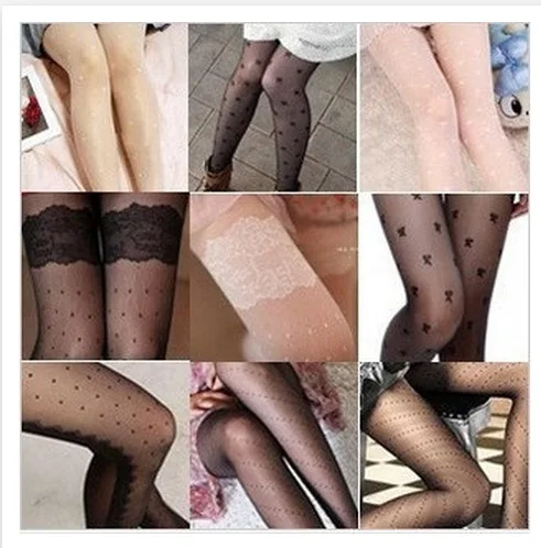 

Japan Style Dot Patterned Women Pantyhose Fashion Sweet Girl Black Sexy Tights Female Stocking Transparent Silk Tights