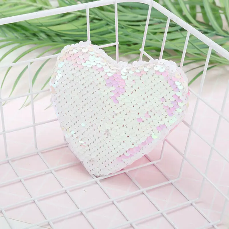 Местный склад блестки Сердце Дети плечо Монета Сумка для маленьких девочек