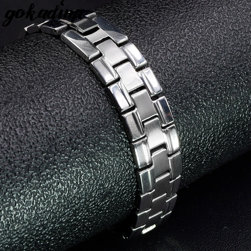 Bijoux 8,4 ''14 мм мужской браслет из нержавеющей стали в классическом байкерском стиле на цепочке для подарка оптом WB032
