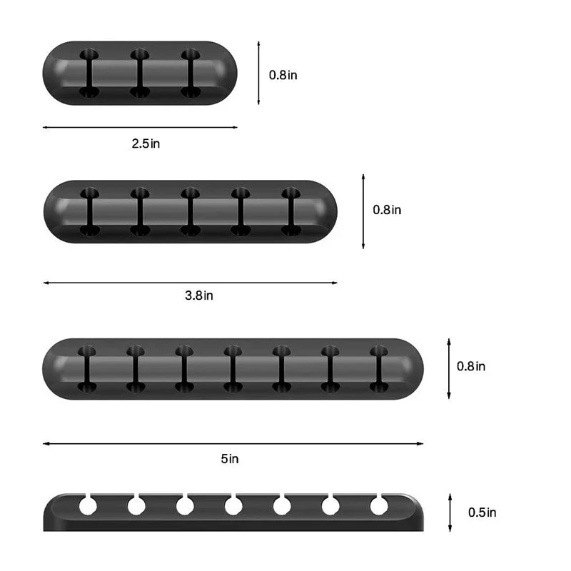 

3/5/7Cilps Cable Holder Silicone Cable Organizer Flexible USB Winder Management Clips Holder For Mouse Keyboard Earphone Headset