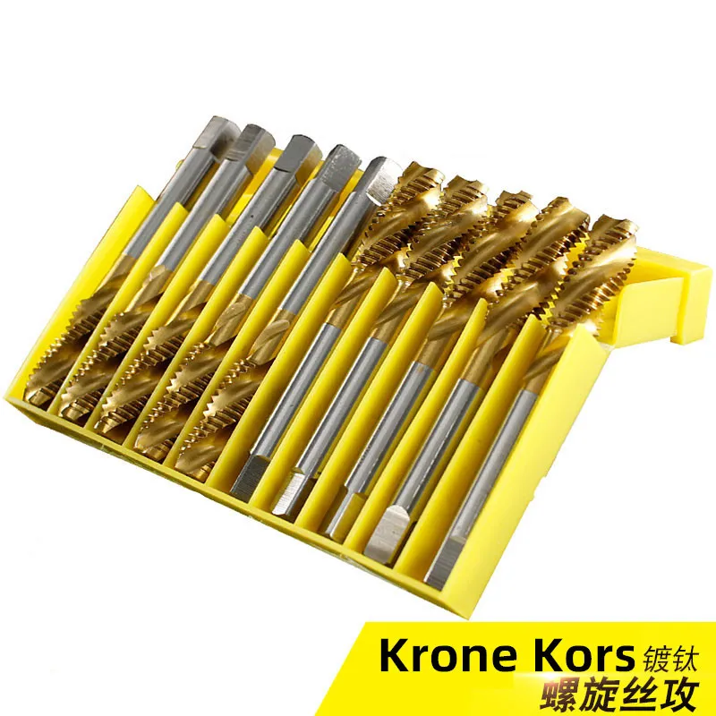 Спиральные рифленые метчики с титановым покрытием HSS-E M2 M3 M4 M5 M6 M8 M10 M12 M14 M16 M18 M20 |