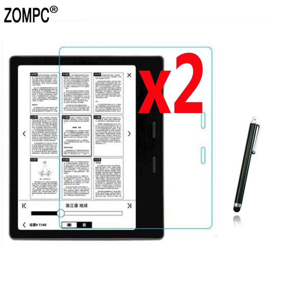 2x Ультрапрозрачная мягкая защитная пленка для экрана + стилус Amazon Kindle Oasis 8th 2016 9th