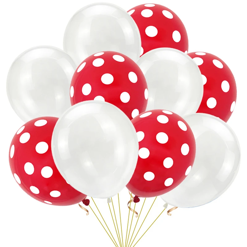 Милый узор в горошек Цвет латексных воздушных шаров с комбинация для маленьких