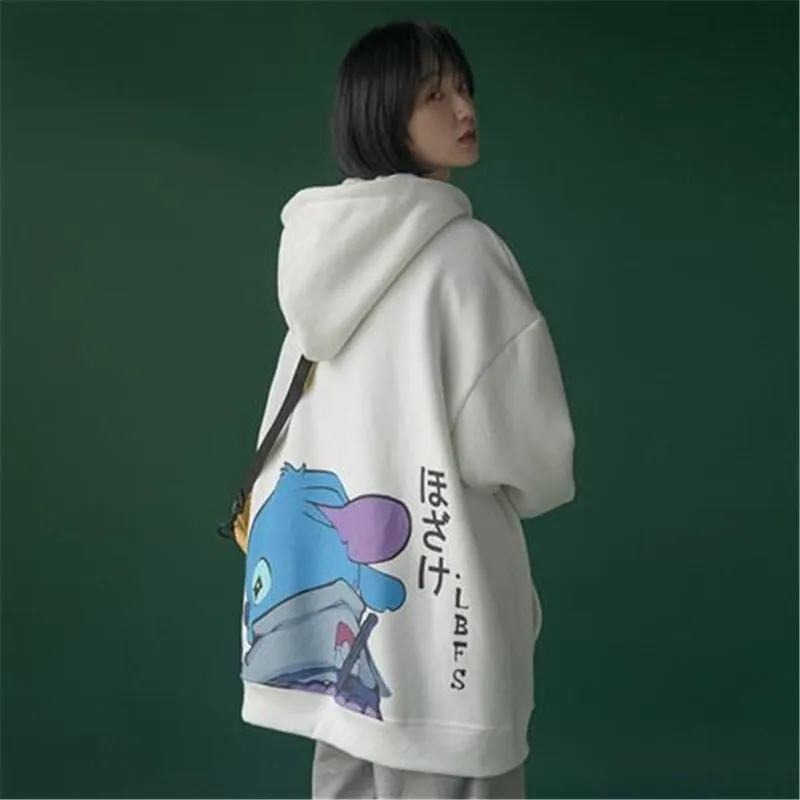 Толстовка женская с капюшоном смешные корейские толстовки в стиле Харадзюку