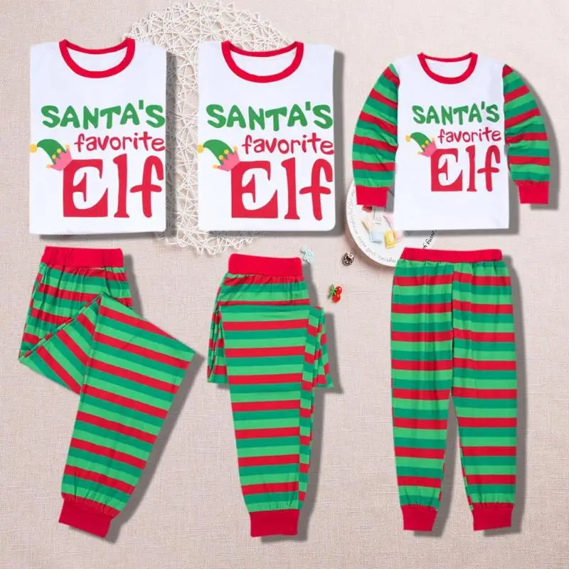 Рождественские комплекты одежды для родителей и детей из 2 предметов мужчин