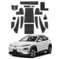 lfotpp vehicle gate slot cup mat for kona evkona elektro my 2020 car door groove mat auto interior styling accessories 18 pcs