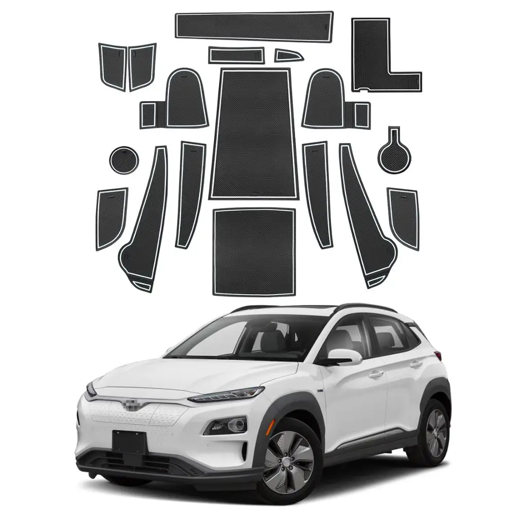 LFOTPP автомобильный слот для ворот коврик Kona EV/Kona Elektro MY 2020 паза двери автомобиля