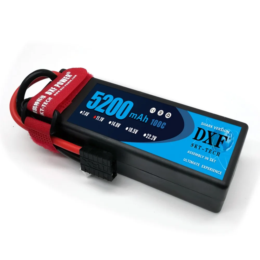 DXF 2 шт батарея lipo 2S 3S 7000mah 3500mah 11,1 V 5200mah Hardcase 100C 200C 11,1 V 2700mah 30C для дрона вертолета 1/8 RC автомобиля