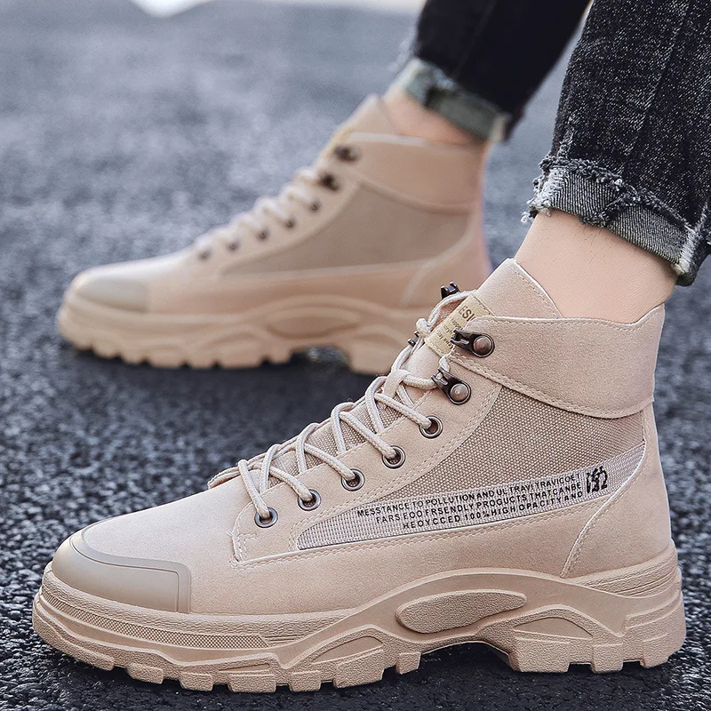 Высокие Ботинки Martin Мужская обувь Сезон осень зима Новинка 2020 года Кожаные