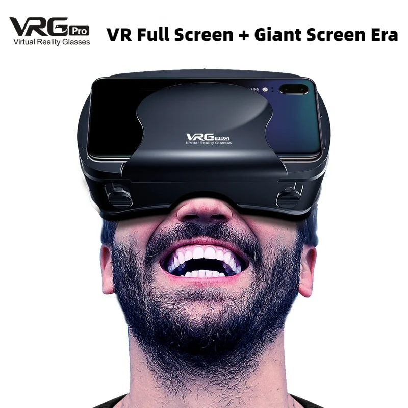 

VR Glasses VRG Virtual Reality Glasses Head-mounted Game Helmet 3D Glasses Smartphones Devices Computer Ar Portable Audio Video