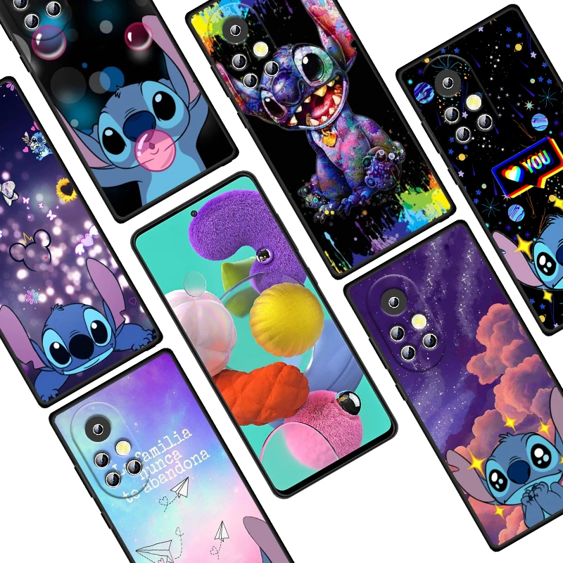 

Family-Lilo-Stich For Huawei Nova 9 8 7 6 SE 7i 5T 5i 5Z 5 4E 4 3i 3 E 2i 2 Lite Pro 2017 Black Phone Case Funda Capa