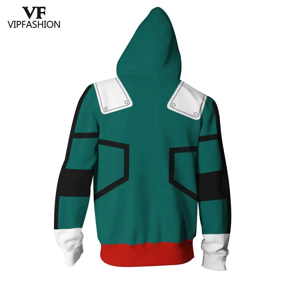 Модные толстовки с капюшоном на молнии 3D принтом Моя геройская Академия