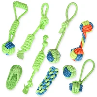 pet supplies green ball suitable for small pets to play with dog chew toys handmade cotton rope cat plush doll puppy chew toy