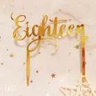 Топпер для торта, акриловый, на день рождения, 18, украшения для торта для вечеринки