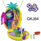 Кошелек Polly Pocket Shani Rainbow DreamLila Tropicool в виде ананаса, компактный, 8 забавных функций, мини-игрушки, куклы, подарок для детей GKJ64