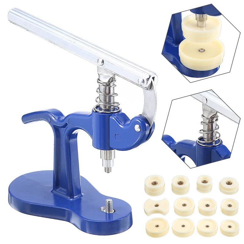 1pc Professional Watch Case Press Tool Back Cover Closer Battery Change Repair Tool Watchmakers Repair Kit Tool With 12pc Dies