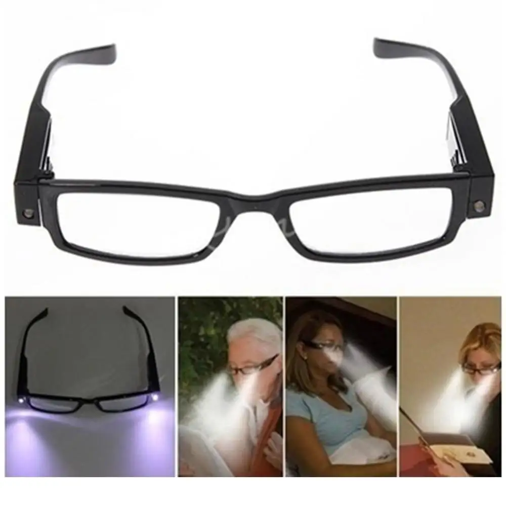 

Unisex Rimmed Reading Eyeglasses Glasses Spectacles Magnifier with LED Light