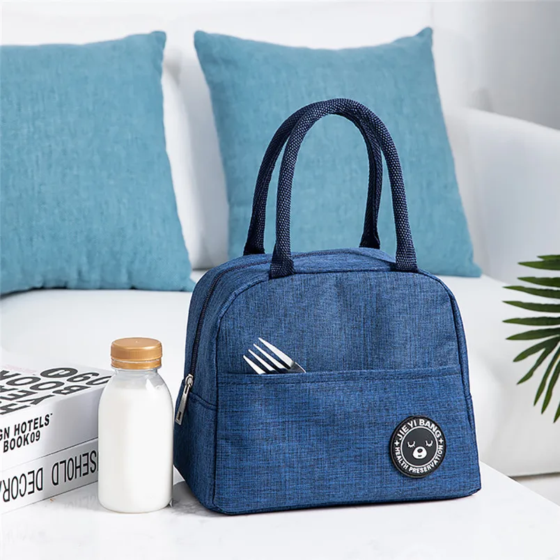 Изолированная Холщовая Сумка для ланча портативные сумки хранения Дорожный