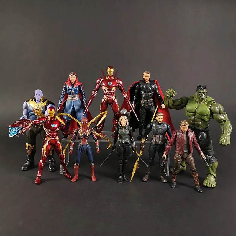 

Avengers Infinity War Captain America Star Lord Doctor Strange Iron Man Ant Man Black Widow Thor Joints Movable Action Figure