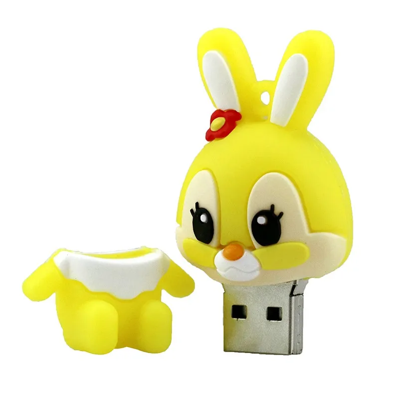 Мультфильм usb флеш накопитель в форме кролика 128 ГБ 256 флэш 64 32 оперативной памяти