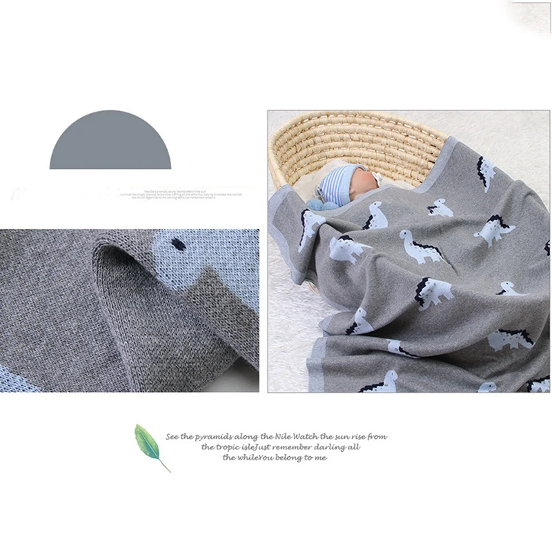 

Knitted Baby Blankets Bath Swaddle Wrap Infantil Cotton for Toddler