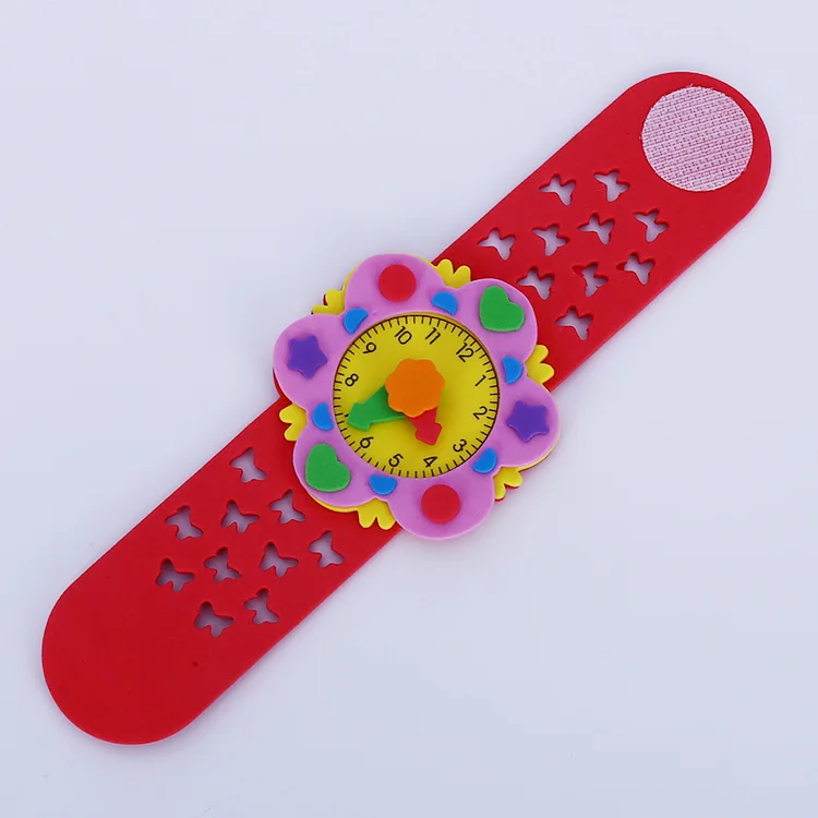 3 шт./компл. часы ручной работы игрушки для детского сада сделай сам наклейки Эва