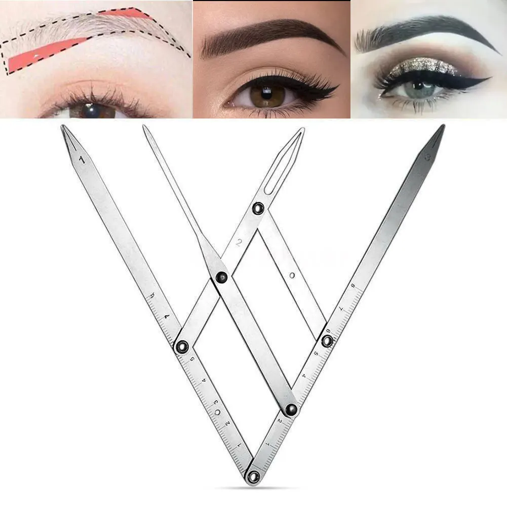 Инструмент для макияжа штангенциркуль трафарет многоразовые бровей линейка