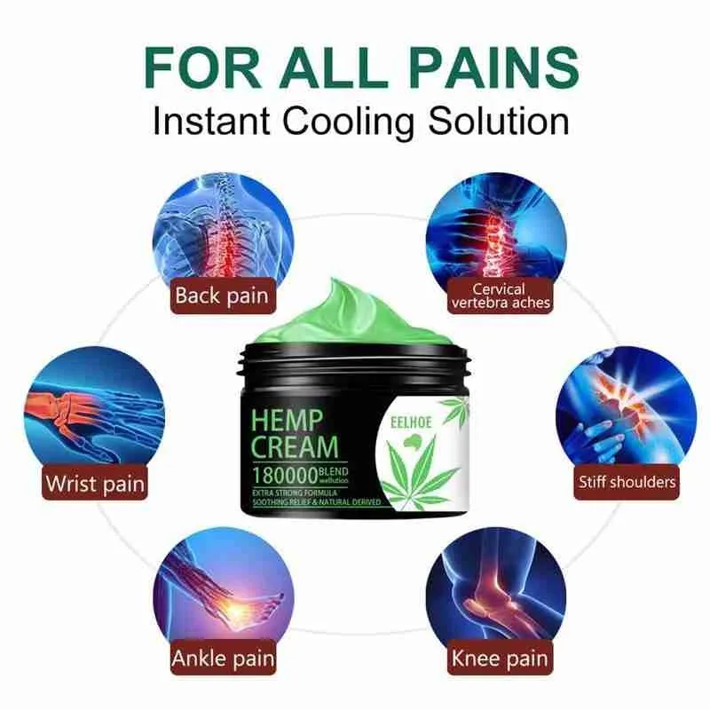 

Hemp Massage Cream Body Soothing Massage Natural Pain Relieve Neck Back Body Muscle Relief Relax Skin Health Care 10g/20g/30g