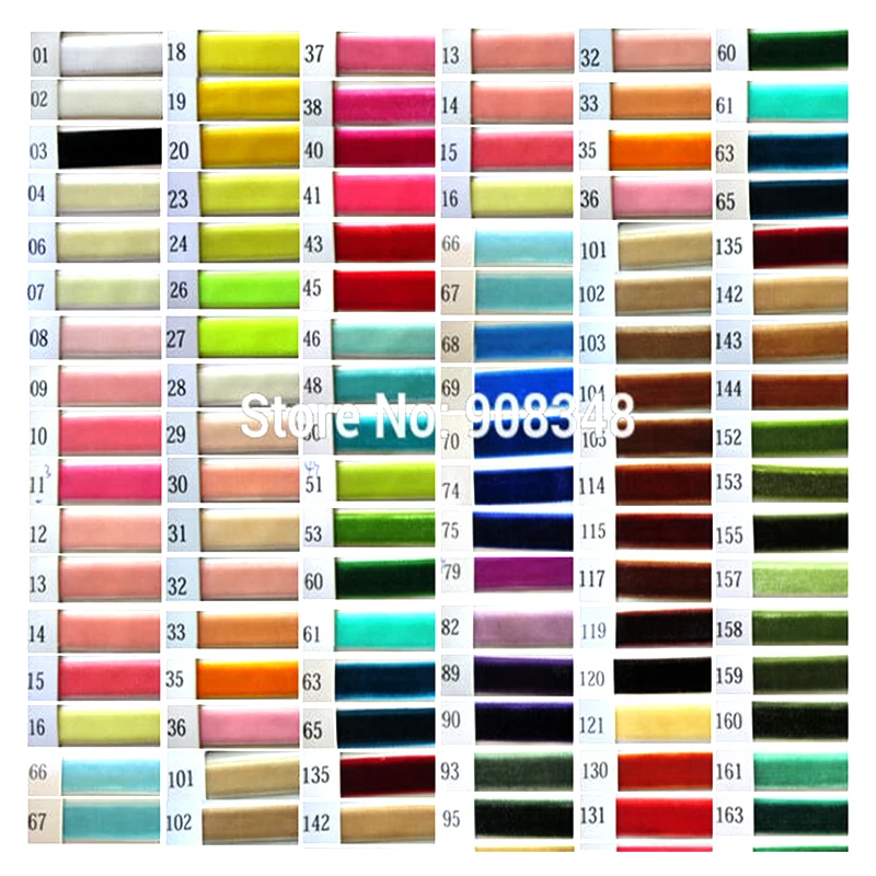 Бархатные ленты VT15 нейлоновые однолицевые шириной 3 6 9 12 16 19 22 25 32 38 50 мм|velour ribbon|velvet